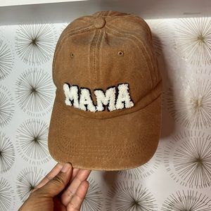 Embroidered Mama/ Sherpa baseball hat